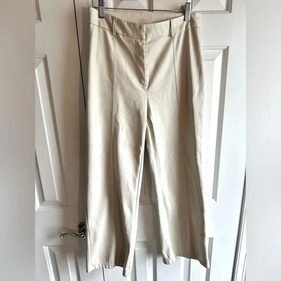 7 For all Mankind faux leather pants. Ivory Size M - Picture 1 of 11